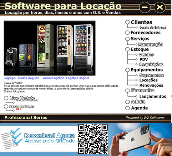 Software Locação de máquinas de café software locação serviços e suprimentos